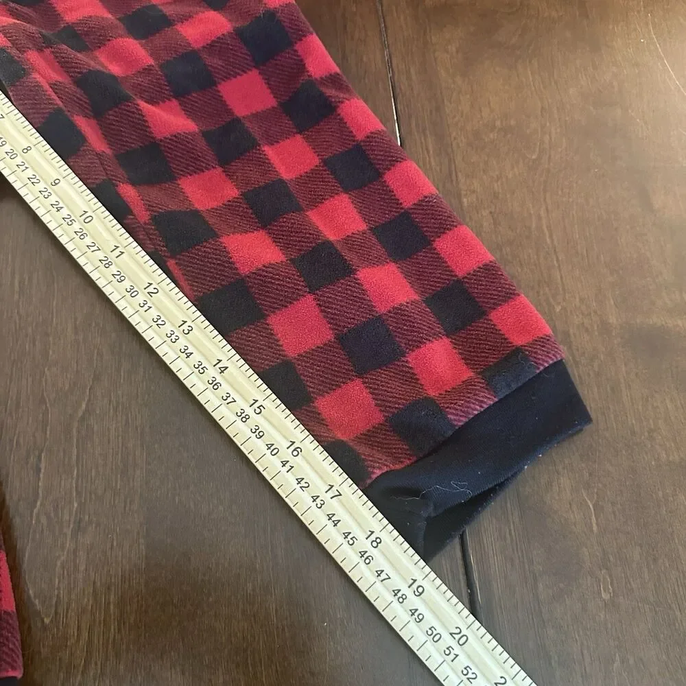 Carter's Child of Mine Buffalo Plaid Fleece Pajama One Piece Kids Size 8
